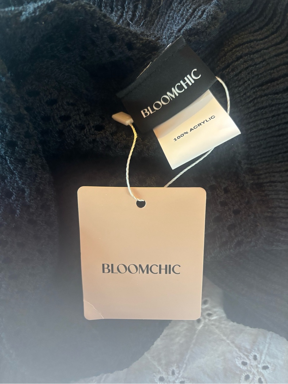BLOOMCHIC Women's Black Ruffle Sleeve Beach Cover Up 14-16 - Picture 4 of 4